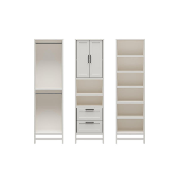 ameriwood home Systembuild Evolution Luxe Wardrobe Closet Organizer 3-Piece Bundle