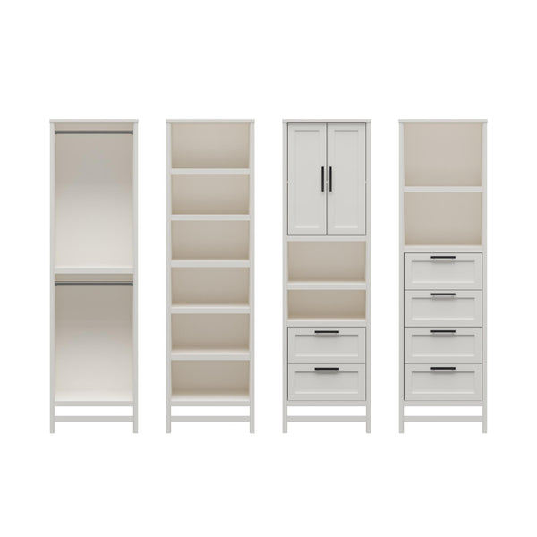 ameriwood home Systembuild Evolution Luxe Wardrobe Closet Organizer 4-Piece Bundle