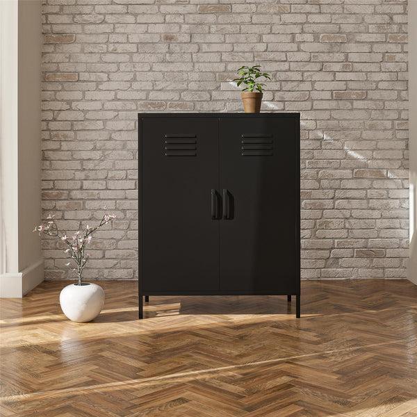 Ameriwood Home Systembuild Evolution Mission District 2 Door Metal Locker Accent Cabinet
