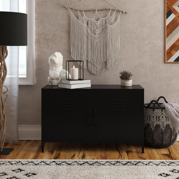 Ameriwood Home Systembuild Evolution Mission District 2 Door Metal Locker Accent Cabinet