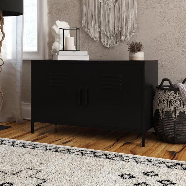 Ameriwood Home Systembuild Evolution Mission District 2 Door Metal Locker Accent Cabinet