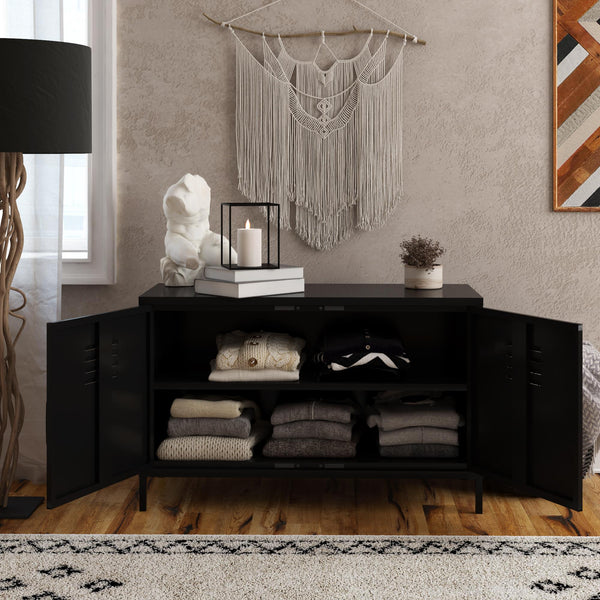 Ameriwood Home Systembuild Evolution Mission District 2 Door Metal Locker Accent Cabinet