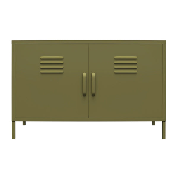 ameriwood home Systembuild Evolution Mission District 2 Door Metal Locker Accent Cabinet