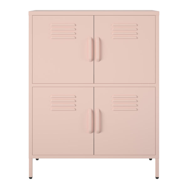 ameriwood home Systembuild Evolution Mission District 4 Door Metal Locker Storage Cabinet