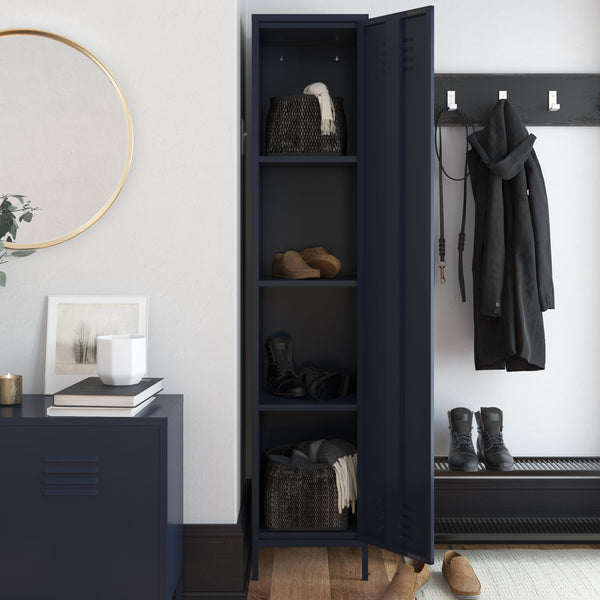 Ameriwood Home Systembuild Evolution Mission District Single Metal Locker Storage Cabinet