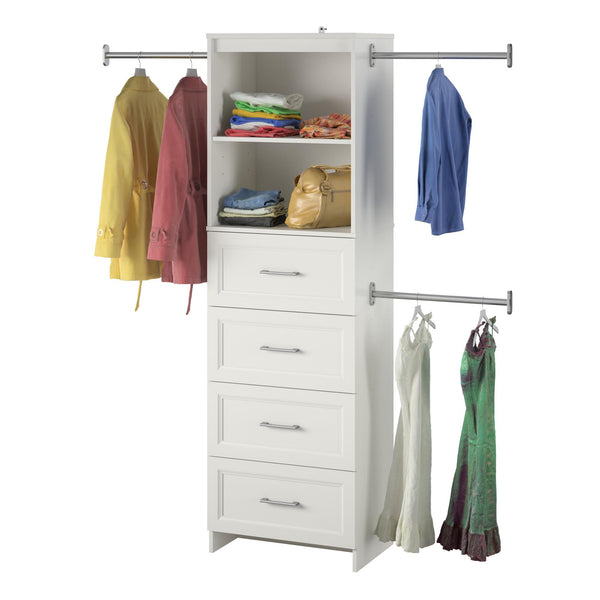 ameriwood home Systembuild Evolution Nevaeh Ridge 4 Drawer Closet Storage