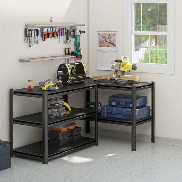 Ameriwood Home Systembuild Evolution Rack-Tite 5-Shelf Toolless Steel Frame Garage Storage Shelving Unit