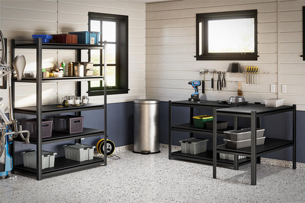 Ameriwood Home Systembuild Evolution Rack-Tite 5-Shelf Toolless Steel Frame Garage Storage Shelving Unit