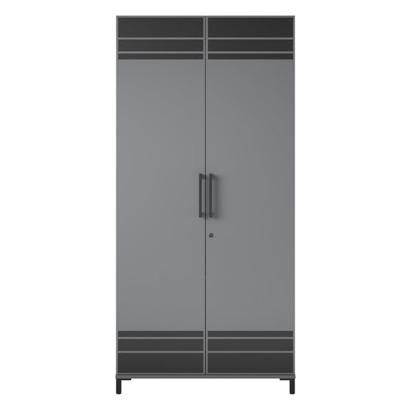 ameriwood home Systembuild Evolution Shelby Tall Garage Storage Cabinet 2 Door