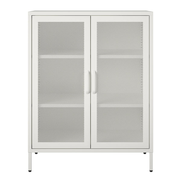 ameriwood home Systembuild Evolution Sunset District 2 Door Accent Cabinet-Mesh Metal Locker