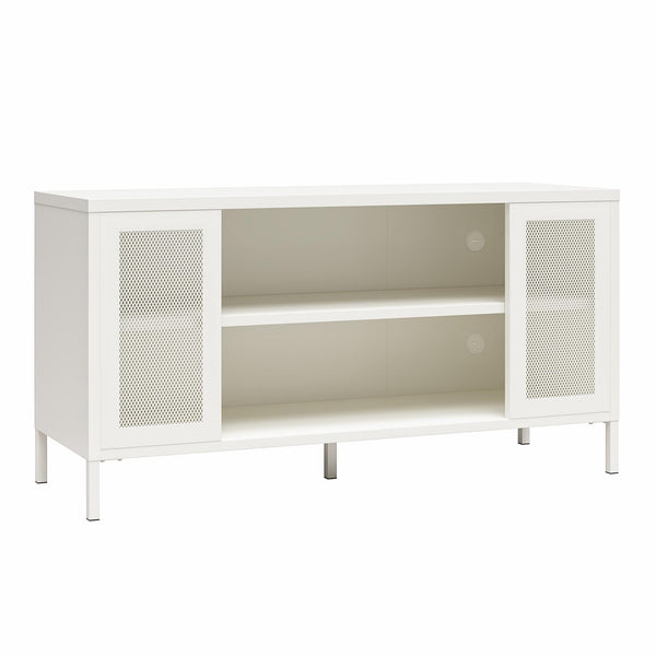 Ameriwood Home Systembuild Evolution Sunset District Metal TV Stand For TVs Up To 50" With Perforated Metal Mesh Accents