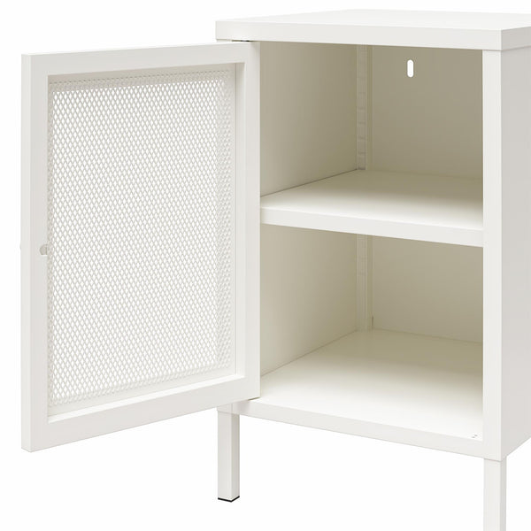 Ameriwood Home Systembuild Evolution Sunset District Side Table With Perforated Metal Mesh Door