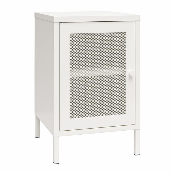 ameriwood home Systembuild Evolution Sunset District Side Table with Perforated Metal Mesh Door