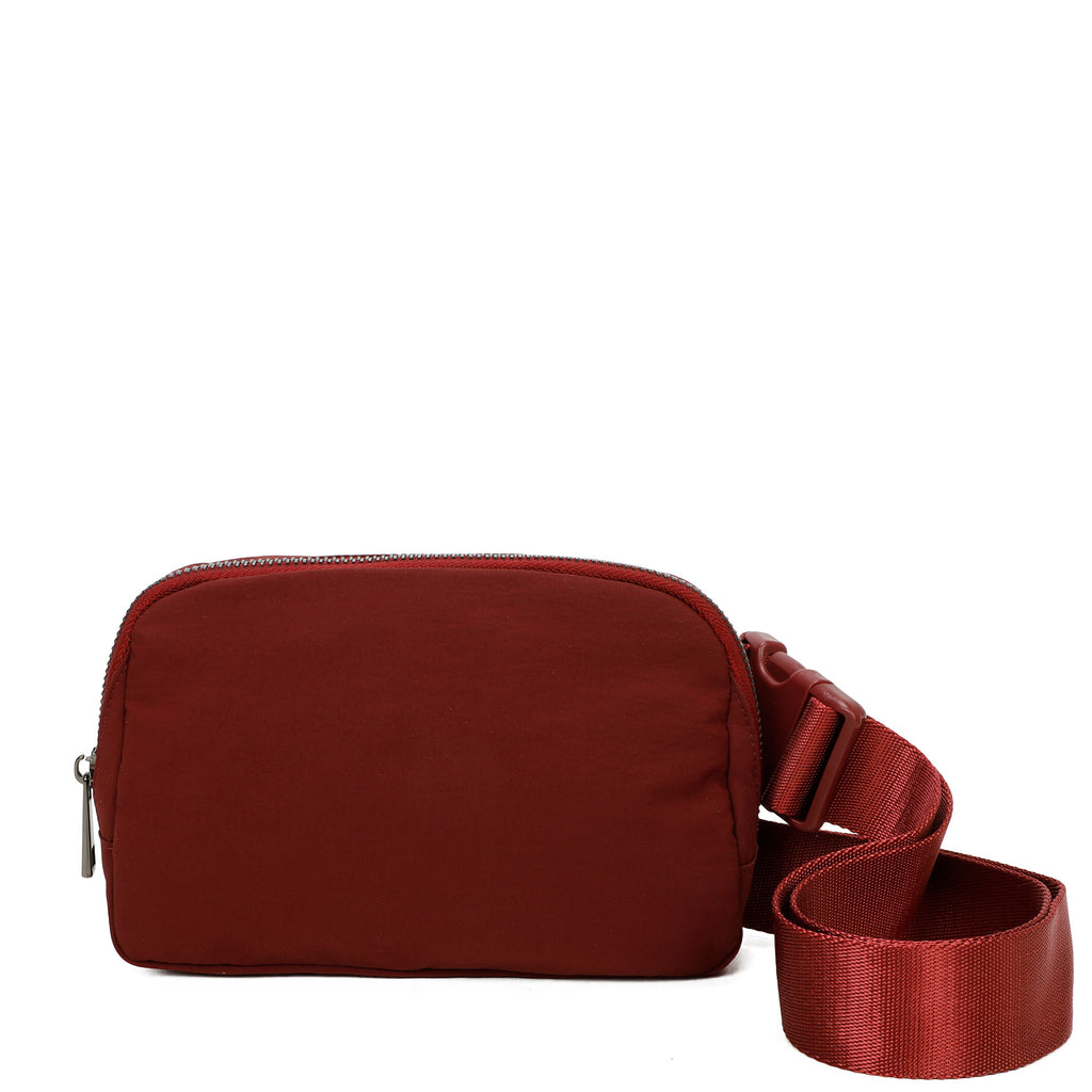 ampere creations Adelaide's Water Repellent Nylon Belt Fanny Bag - Wine