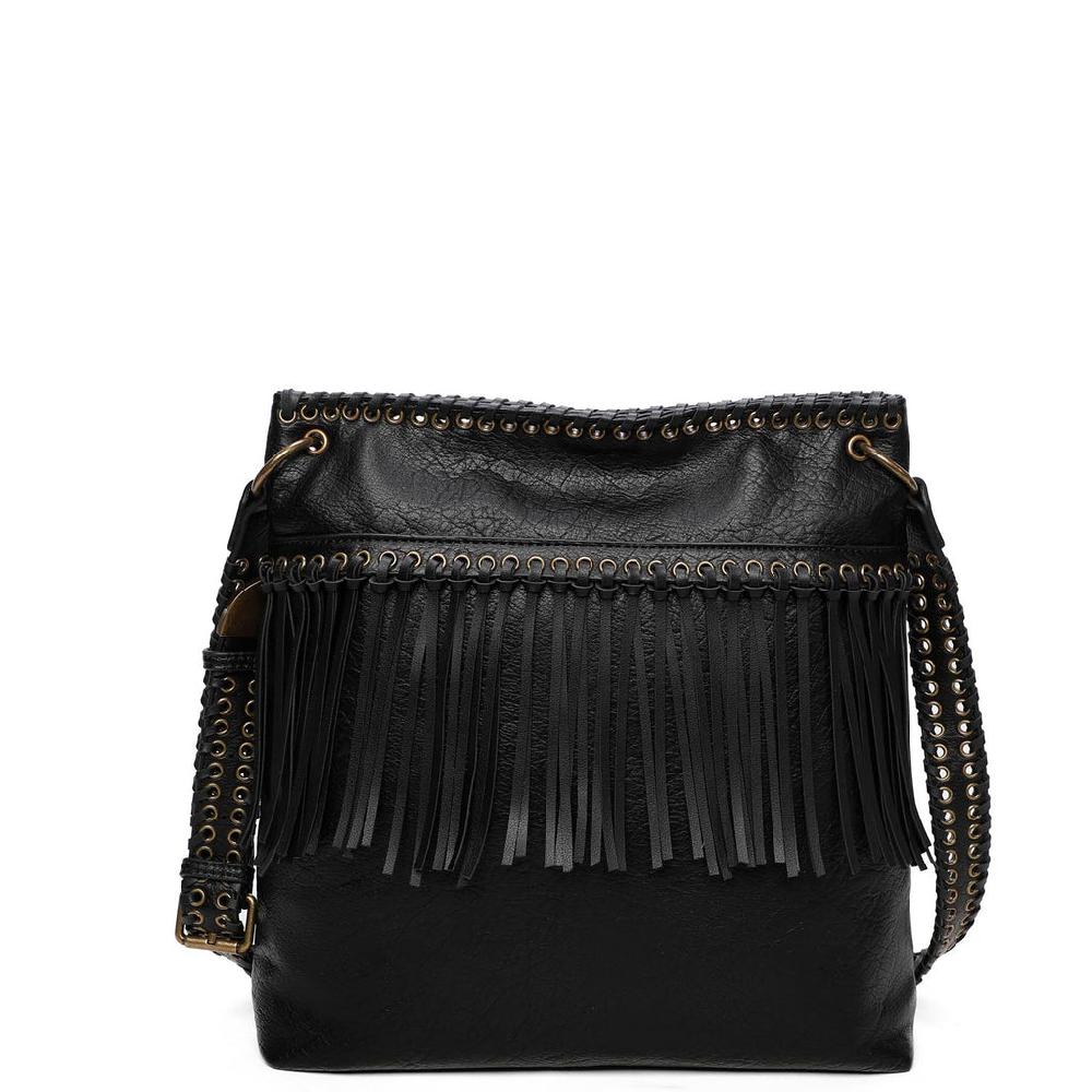 ampere creations June Fringe Tote - Black