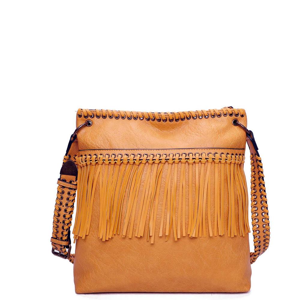 ampere creations June Fringe Tote - Light Brown