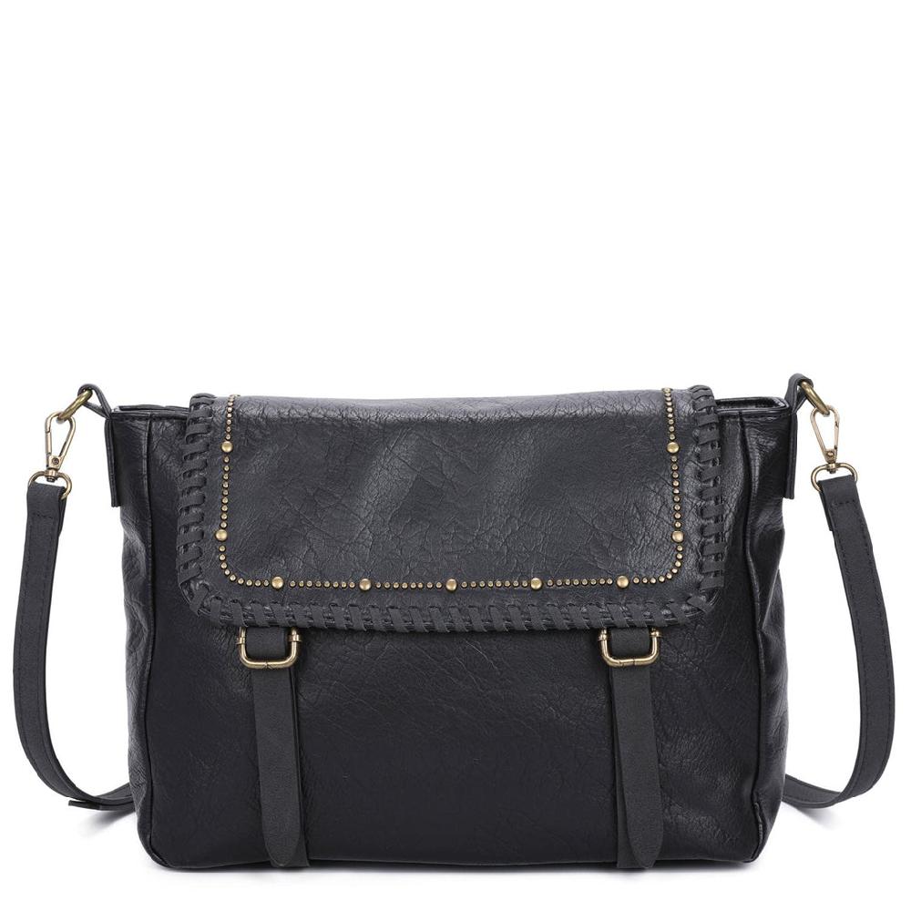 ampere creations Kelsea Messenger Crossbody - Black