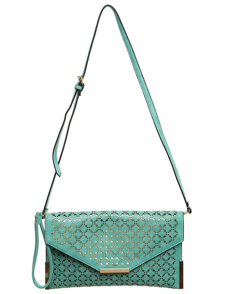 ampere creations The Ana Laser Cut Messenger - Mint
