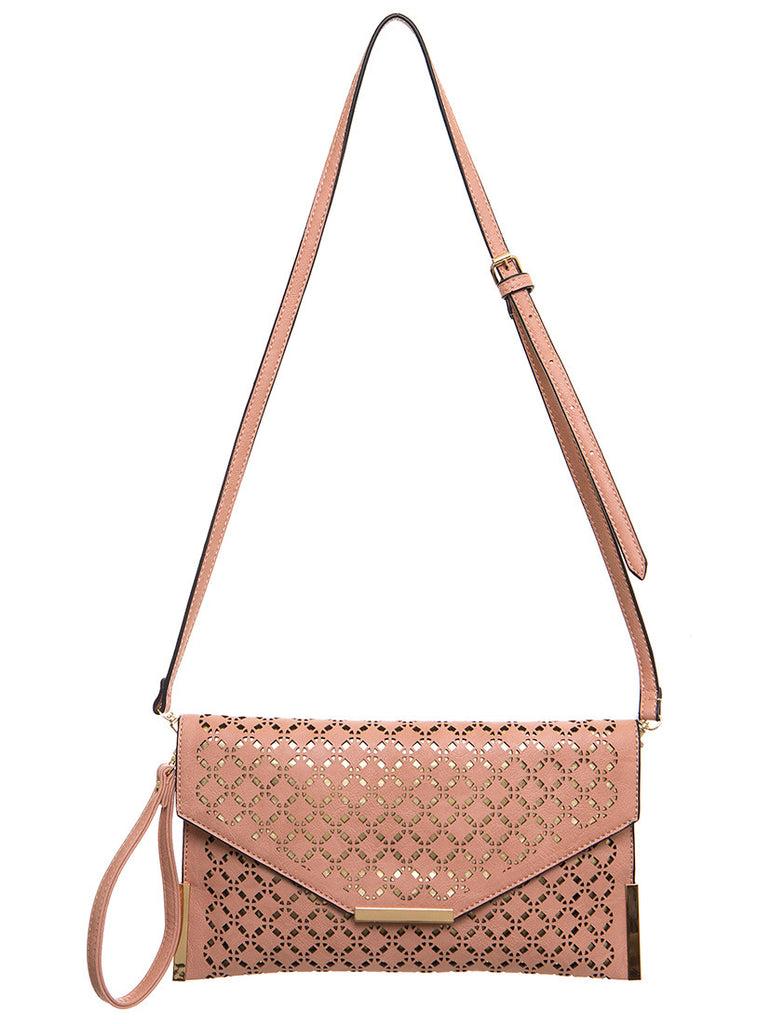 ampere creations The Ana Laser Cut Messenger - Nude