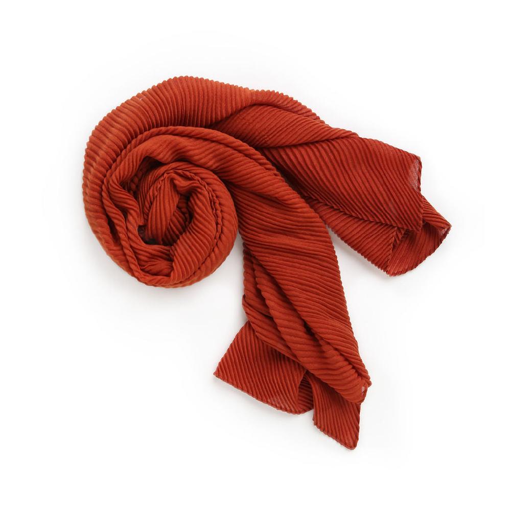 ampere creations Angela's Faux Pashmina Accordion Scarf - Scarlet