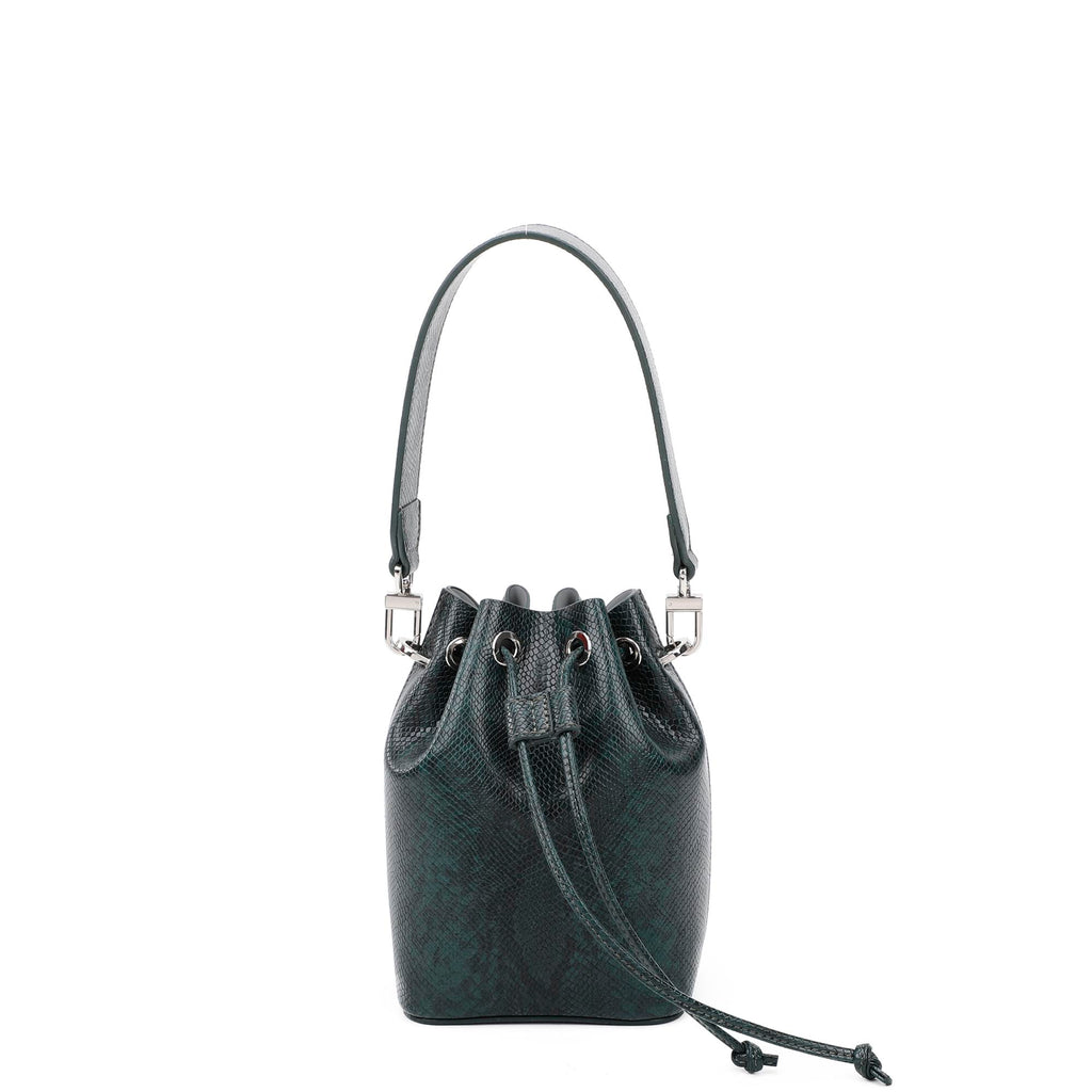 ampere creations Chloe Mini Bucket Crossbody - Emerald Green
