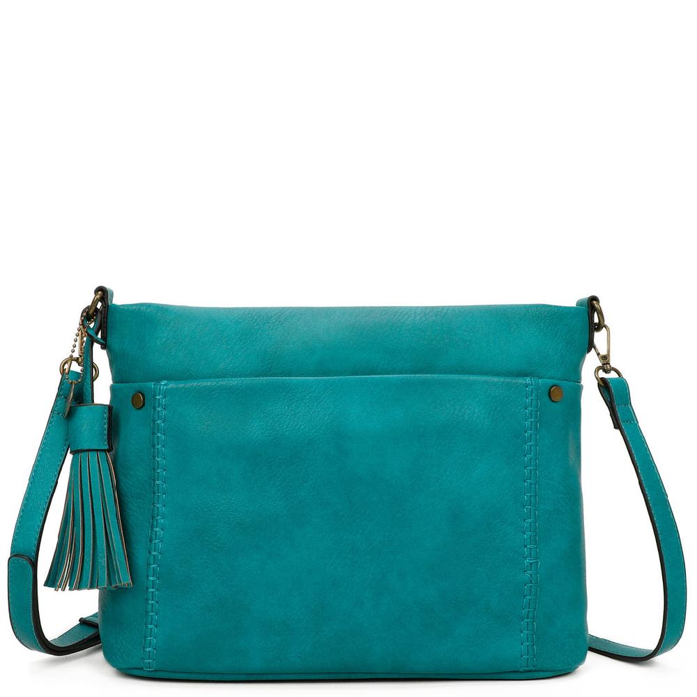 ampere creations Christina Crossbody Vegan Leather Bag - Teal