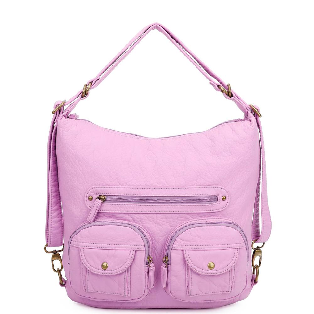 ampere creations Convertible Crossbody Backpack - Light Purple