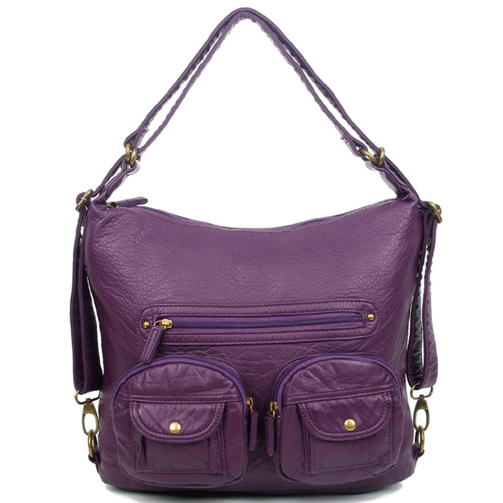 ampere creations Convertible Crossbody Backpack - Purple