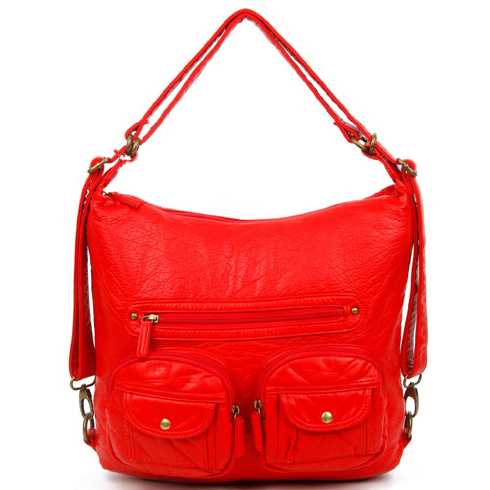 ampere creations Convertible Crossbody Backpack - Red