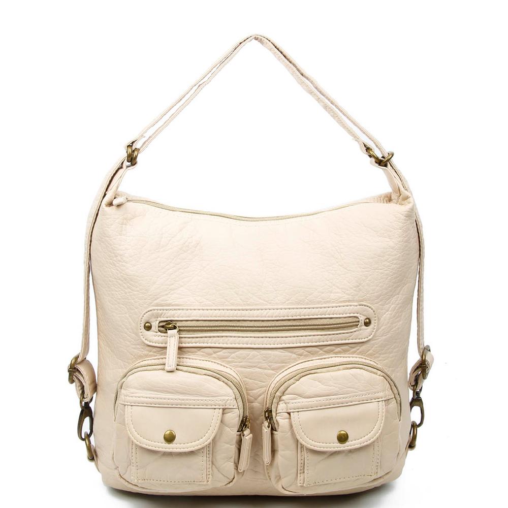 ampere creations Convertible Crossbody Backpack - Taupe