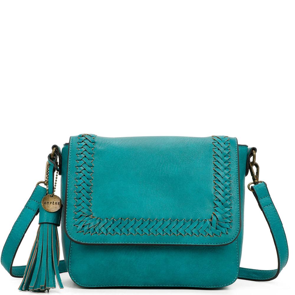 ampere creations Della Crossbody Vegan Leather - Teal