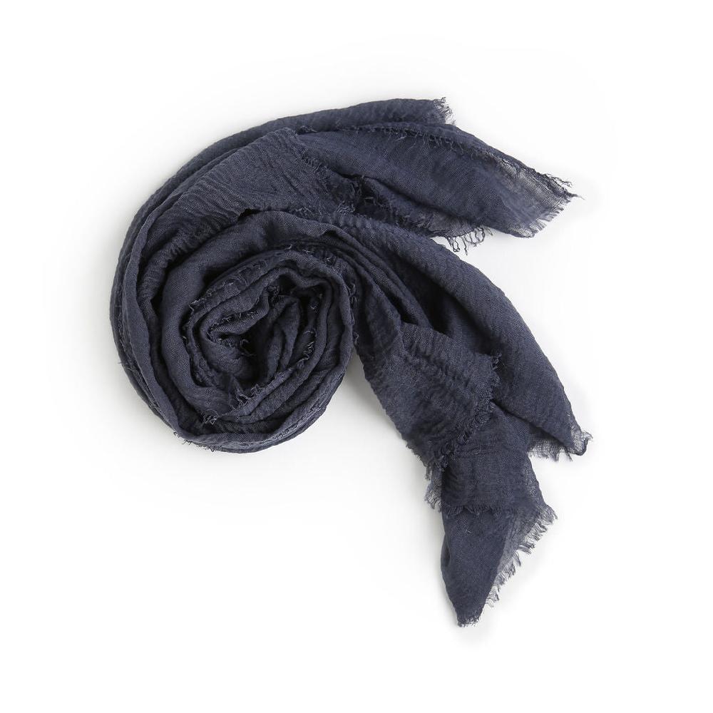 ampere creations Lauren's Cotton Blended Scarf - Blue
