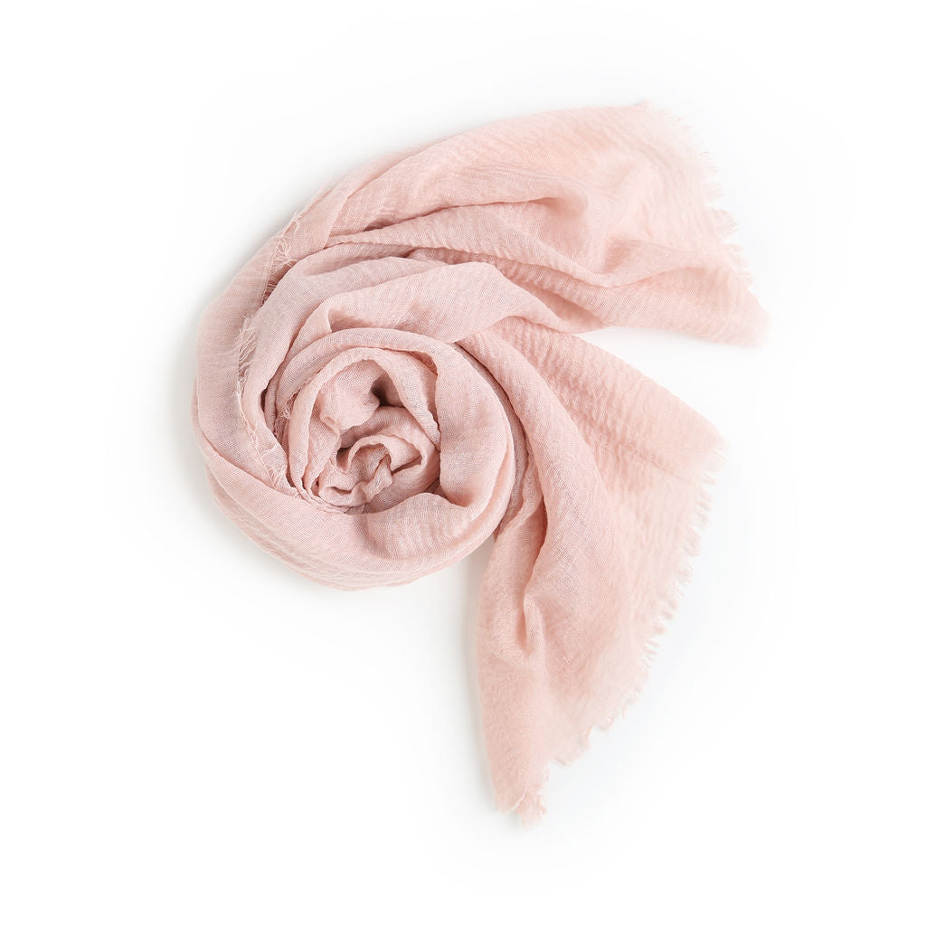 ampere creations Lauren's Cotton Blended Scarf - Blush