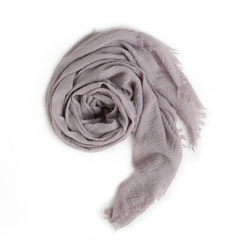 ampere creations Lauren's Cotton Blended Scarf - Grey