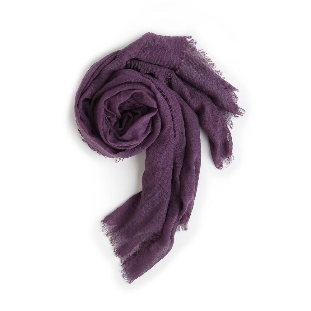 ampere creations Lauren's Cotton Blended Scarf - Purple