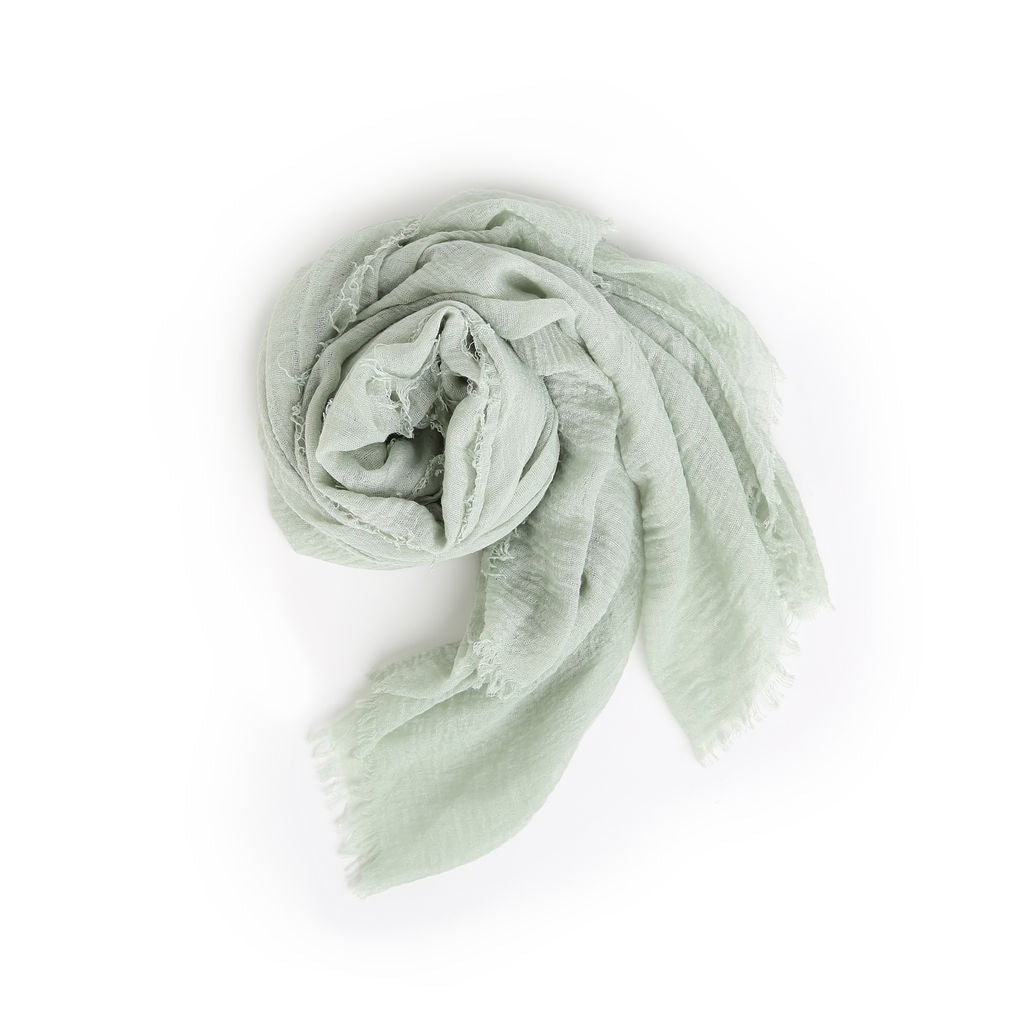 ampere creations Lauren's Cotton Blended Scarf - Seafoam Green