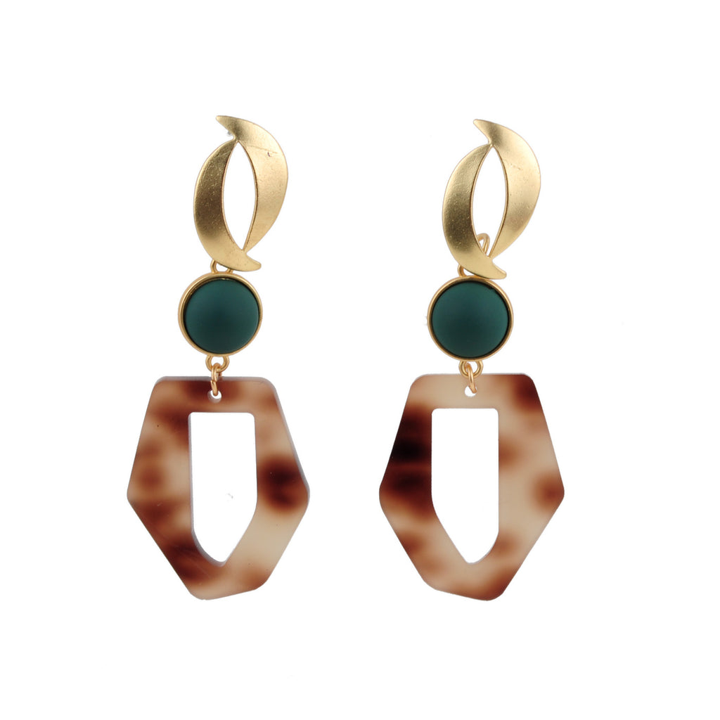 ampere creations Modern Chandelier Drop Down Acrylic Earrings