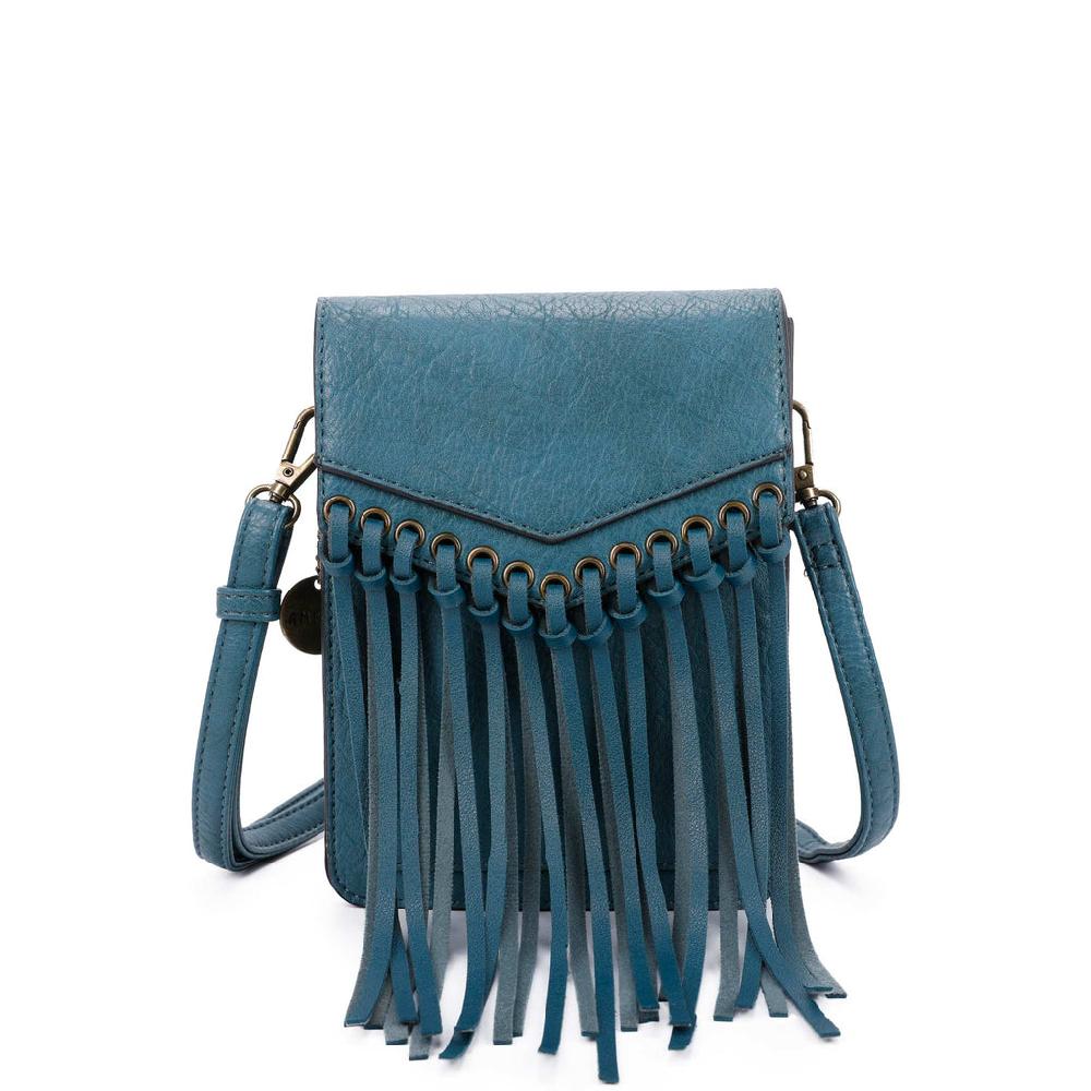 ampere creations Scarlet Fringe Phone case Crossbody - Teal