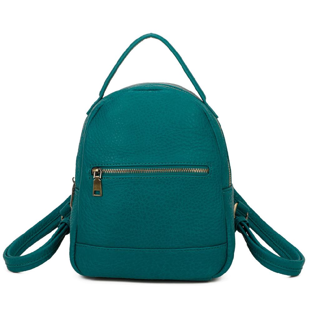 ampere creations Sirena Sustainable Vegan Leather Simply and Modern Backpack - Teal