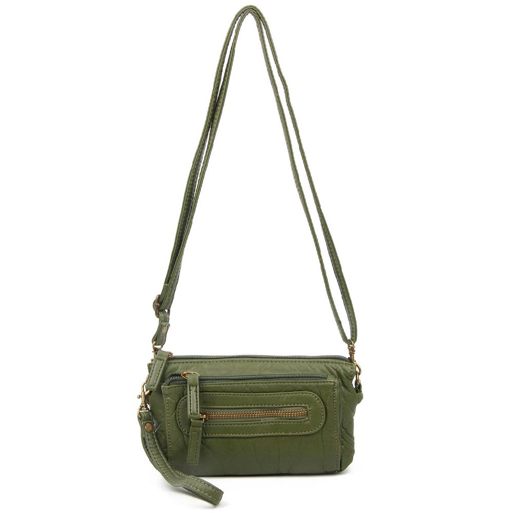 ampere creations The Anita Three Way Crossbody Wristlet - Army Green