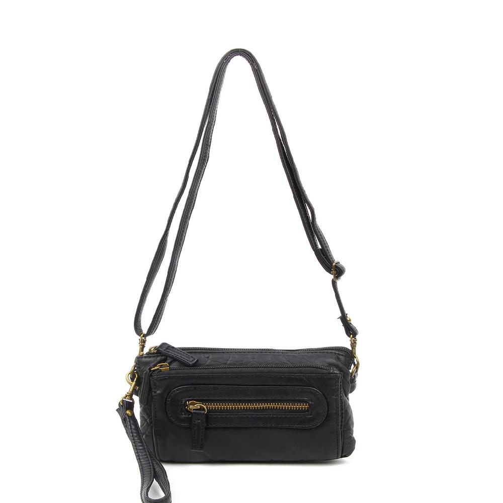 ampere creations The Anita Three Way Crossbody Wristlet - Black