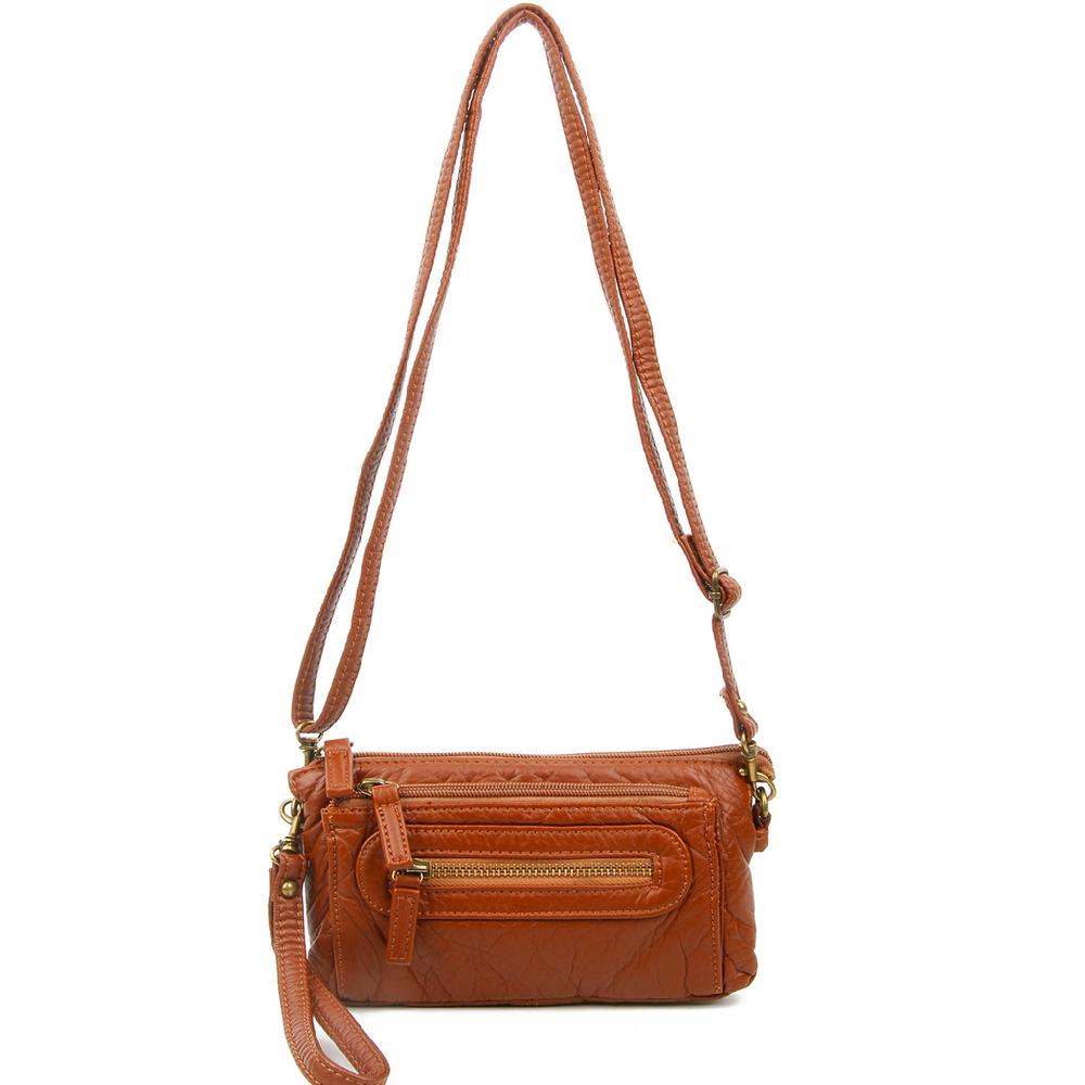 ampere creations The Anita Three Way Crossbody Wristlet - Brown