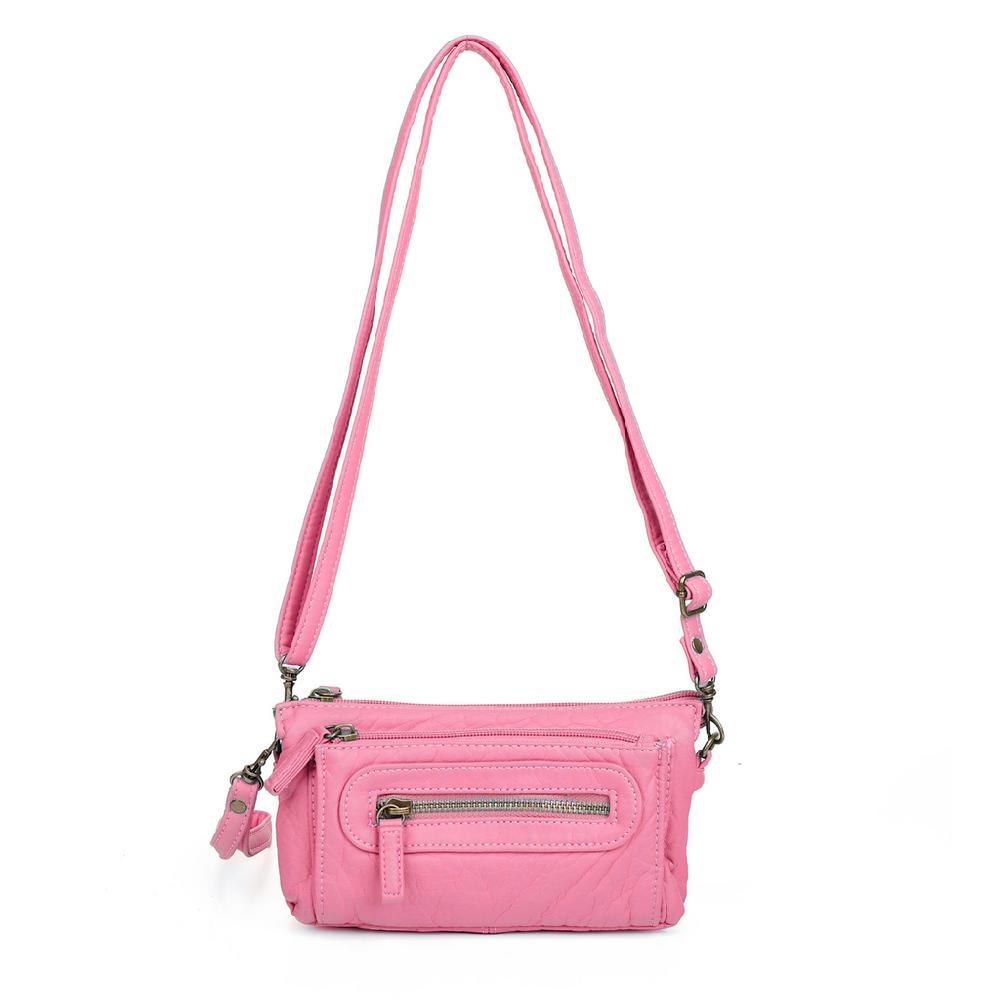ampere creations The Anita Three Way Crossbody Wristlet - Bubble Gum Pink