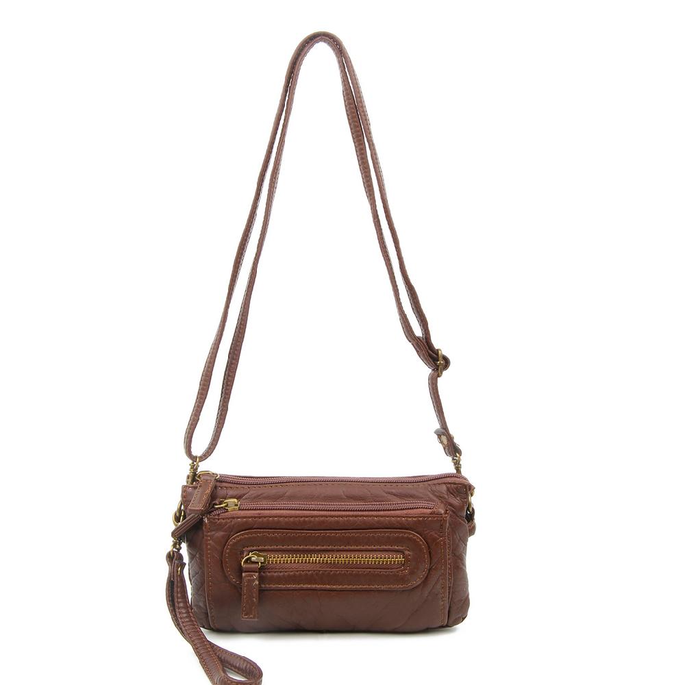 ampere creations The Anita Three Way Crossbody Wristlet - Chocolate Brown