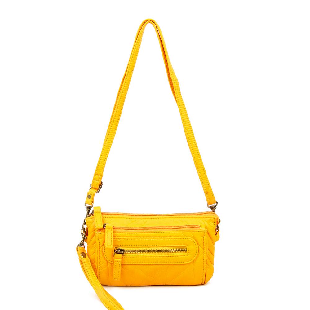 ampere creations The Anita Three Way Crossbody Wristlet - Honey Mustard