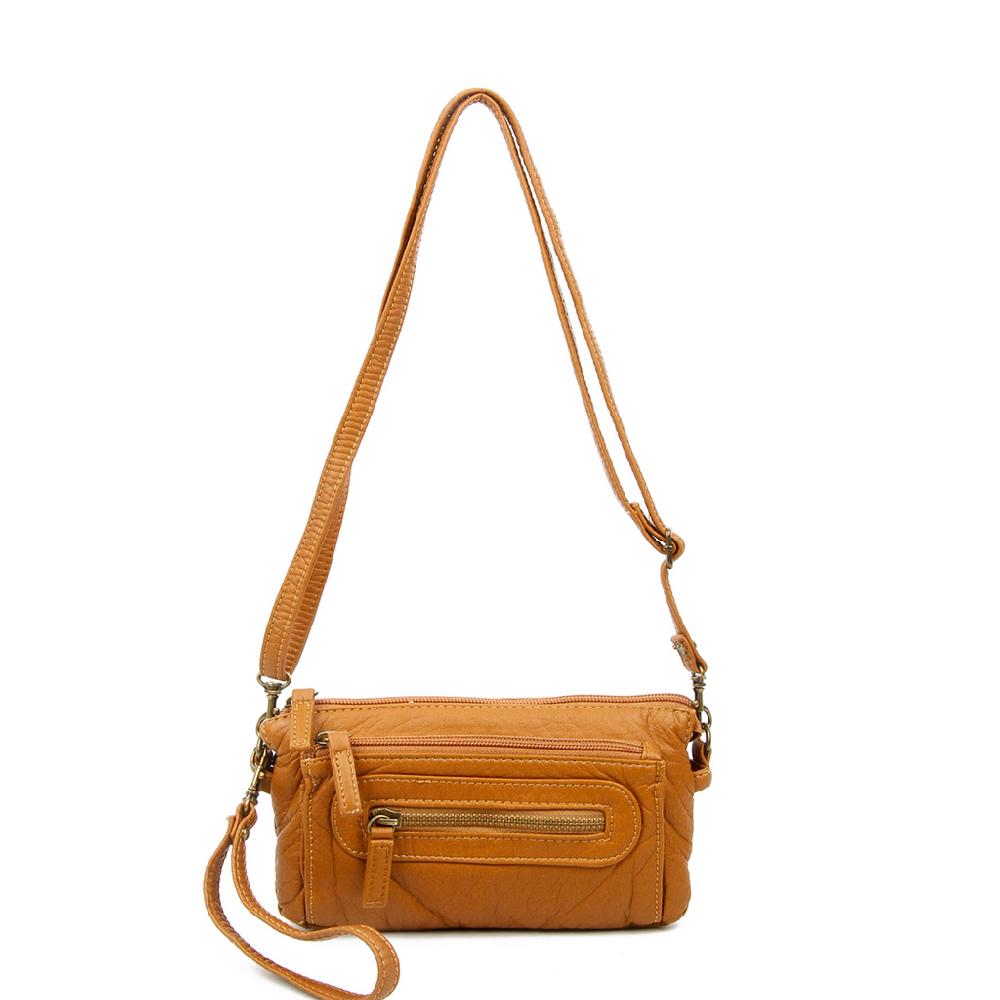 ampere creations The Anita Three Way Crossbody Wristlet - Light Brown