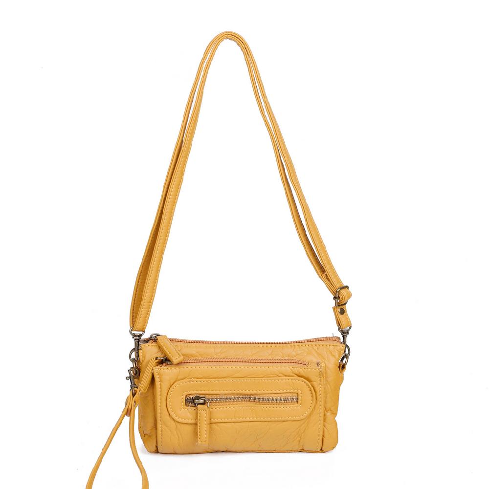 ampere creations The Anita Three Way Crossbody Wristlet - Mustard