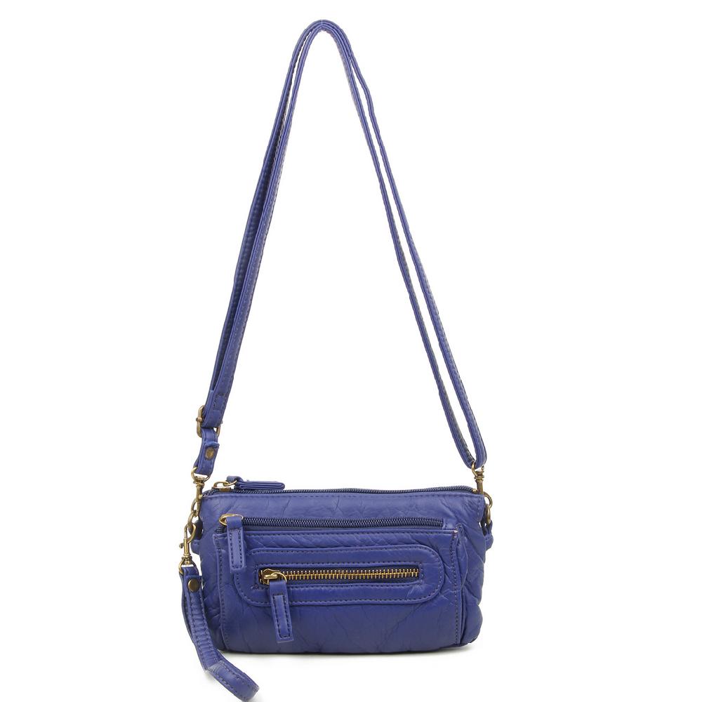 ampere creations The Anita Three Way Crossbody Wristlet - Navy Blue