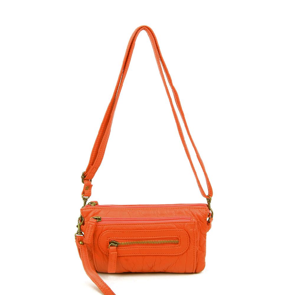 ampere creations The Anita Three Way Crossbody Wristlet - Orange