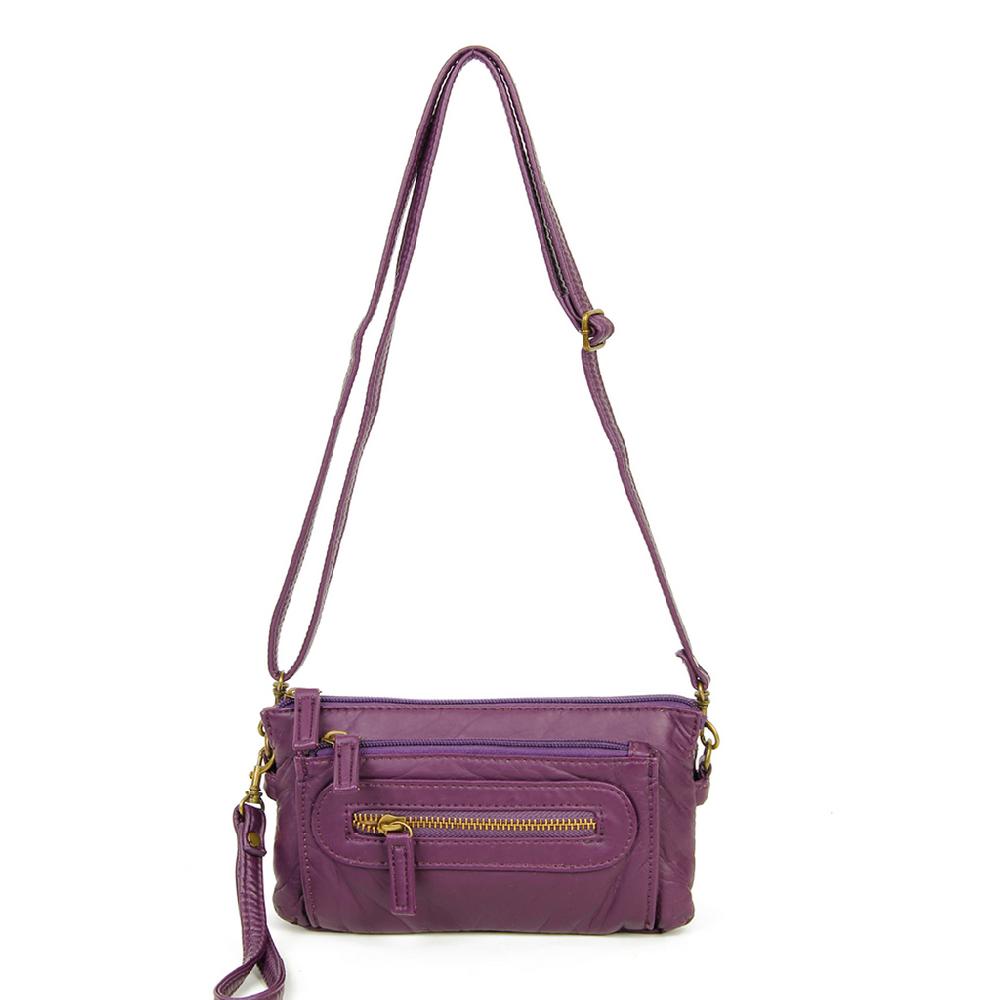 ampere creations The Anita Three Way Crossbody Wristlet - Purple